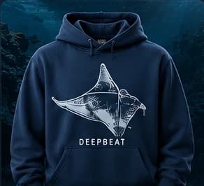 Manta Ray Hoodie in Navy