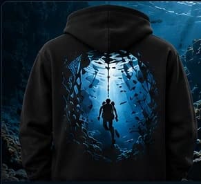 Into The Blue Hoodie in Black