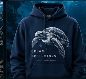 Ocean Protectors Hoodie in Navy
