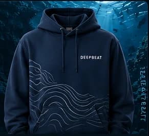 Topography Hoodie in Navy