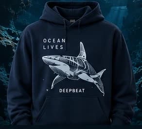 Marine Life Hoodie in Navy