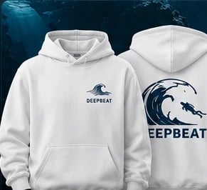 DeepBeat Logo Hoodie in White