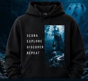 Scuba Explorer Hoodie in Black