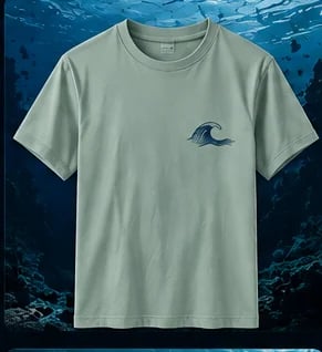 Wave Pocket Tee in Sea Glass