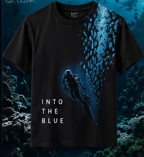 Into the Blue Tee in Black