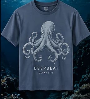 Octopus Tee in Slate Blue