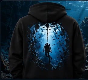 Into The Blue Hoodie in Black