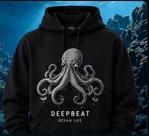 Octopus Hoodie in Black