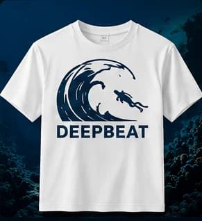 DeepBeat Wave Tee in White