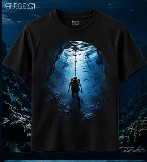 Cave Light Tee in Black