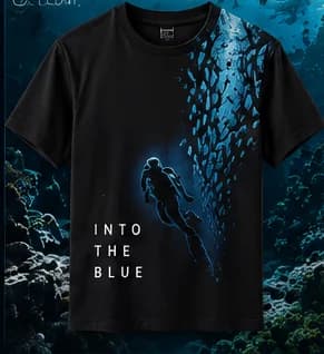 Into the Blue Tee in Black